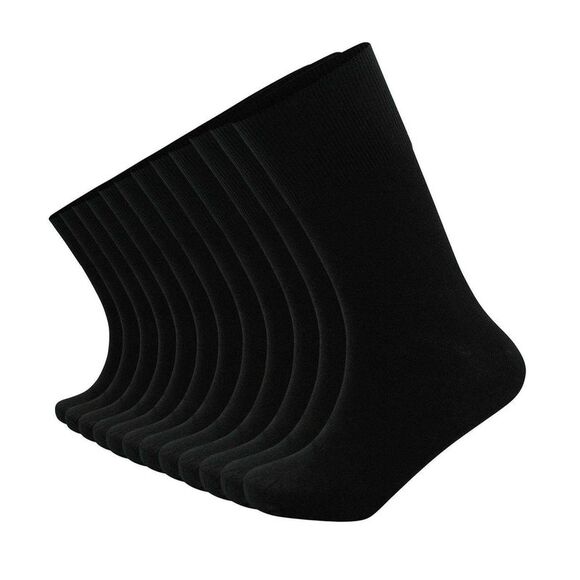 Soxy Mens Mid Calf Bamboo Socks (Pack of 12) / Black